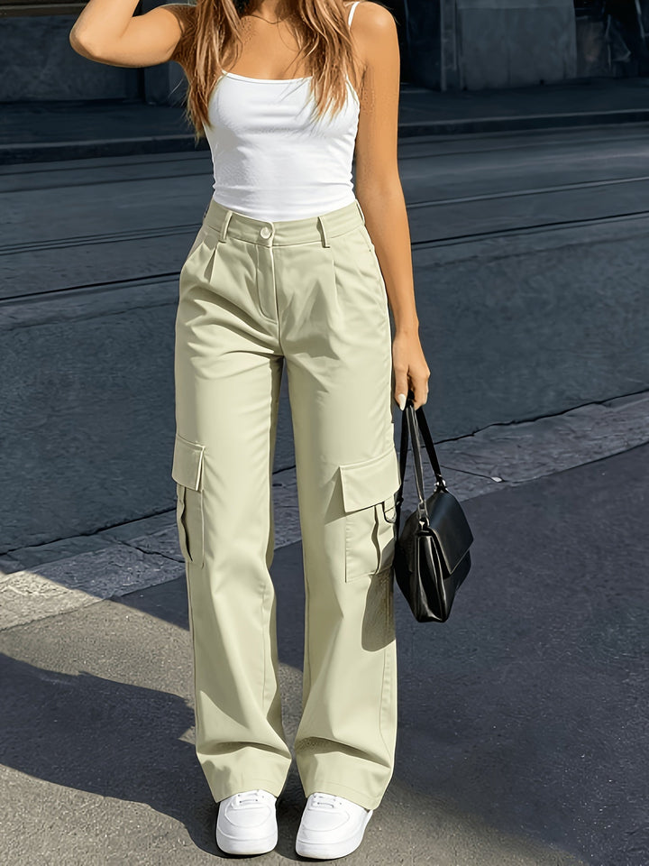 Stylish Wide Leg Cargo Pants for Women with Plus Size Casual Style