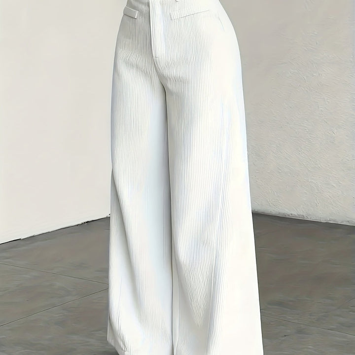Endelyn | Women High Waist Corduroy Flowy Pants
