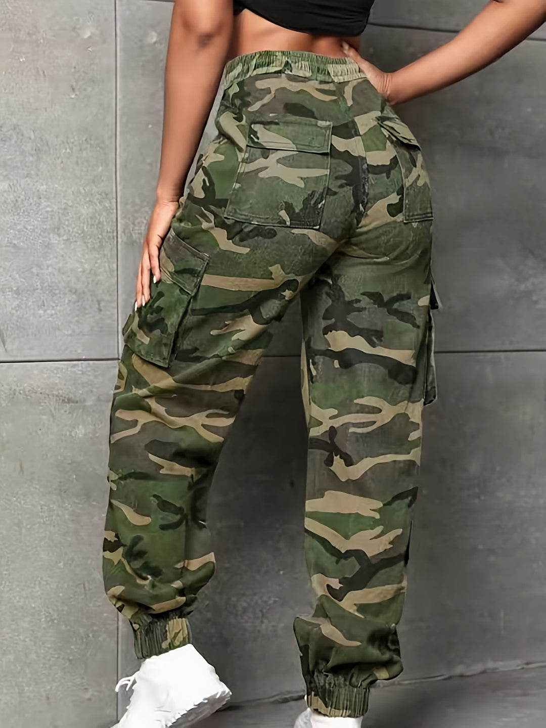 Stylish Camo Cargo Pants for Women with Plus Size Cute Casual Style