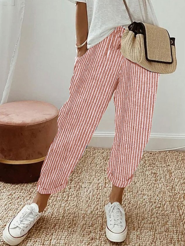 Gemma | Women's Linen Drawstring Casual Pants