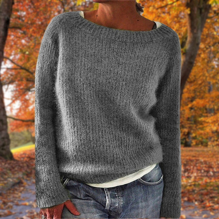 Jazlyn | Women's Boat Neck Ribbed Drop Shoulder Knit Sweater