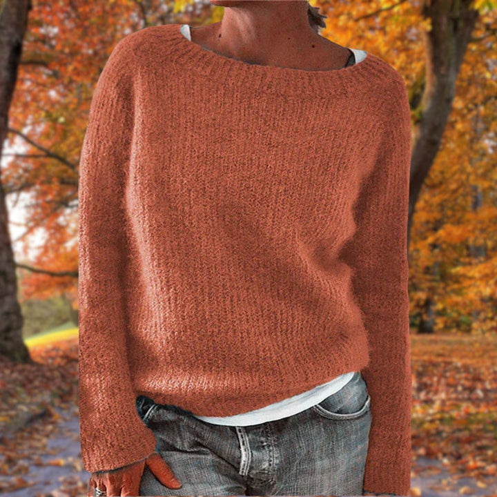 Jazlyn | Women's Boat Neck Ribbed Drop Shoulder Knit Sweater