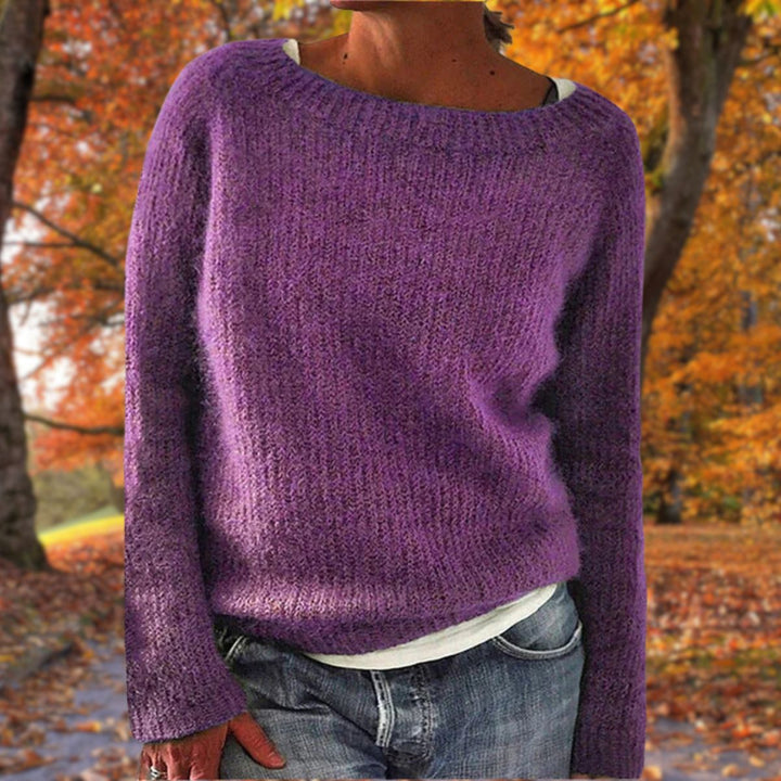 Jazlyn | Women's Boat Neck Ribbed Drop Shoulder Knit Sweater