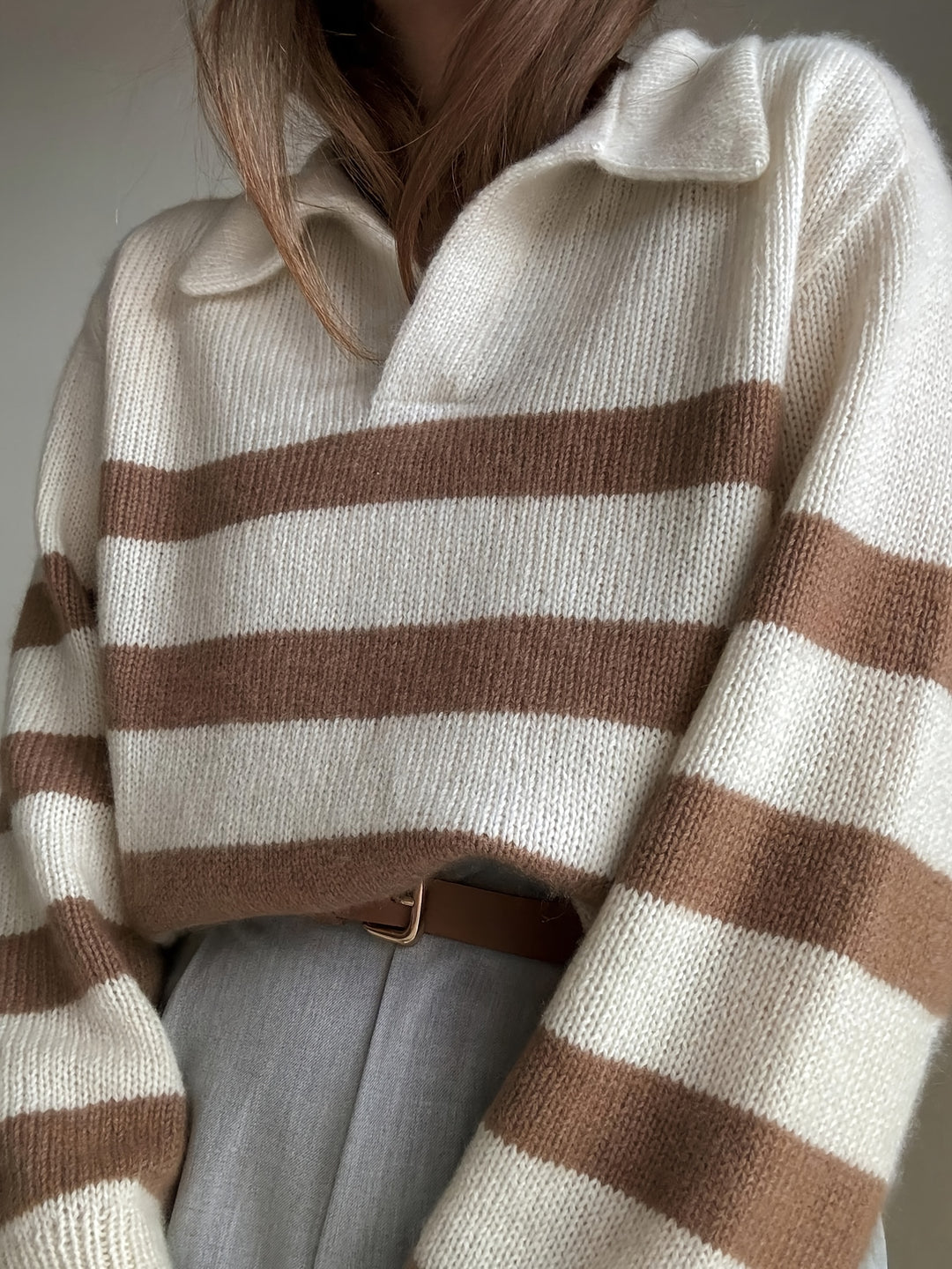 Edeline | Women Striped V Neck Sweater