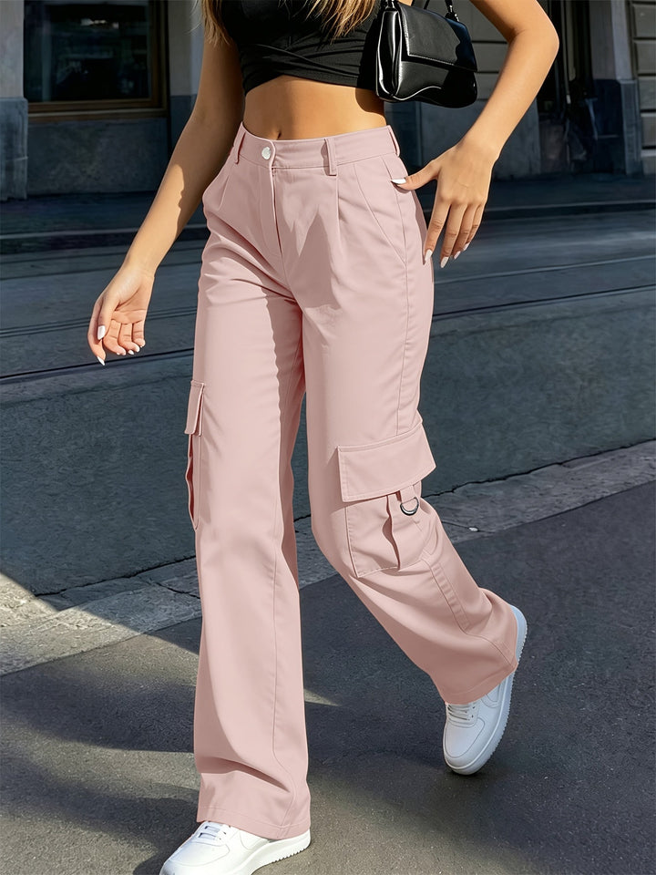 Stylish Wide Leg Cargo Pants for Women with Plus Size Casual Style