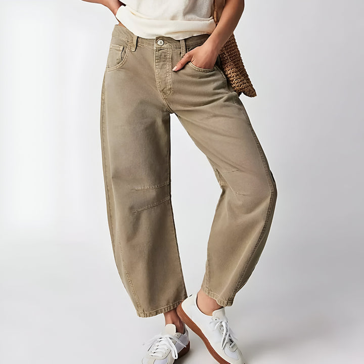 Stylish Denim Wide Leg Jeans for Women with Relaxed Fit Plus Size Flowy Casual Style
