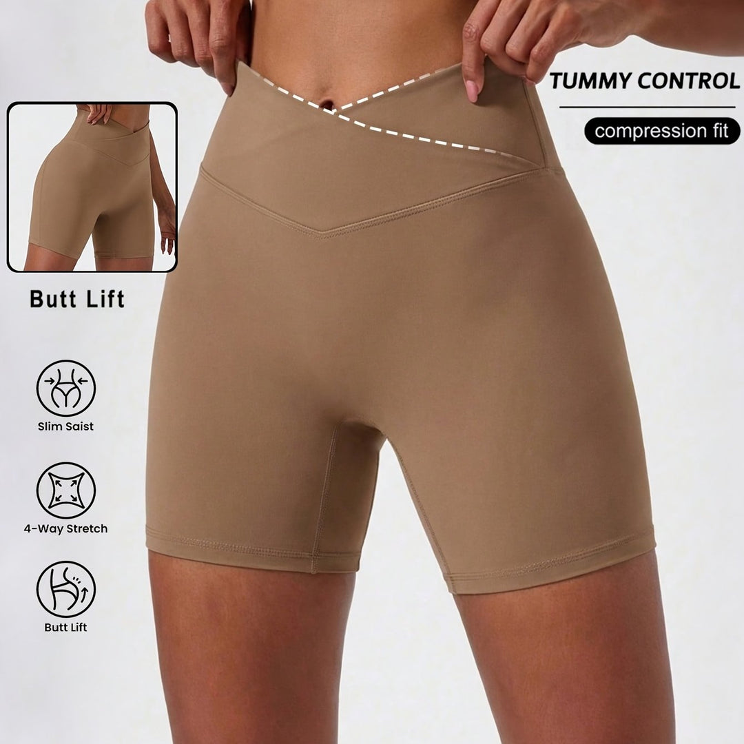 Margot | Women's Knit High Waisted Office Shorts