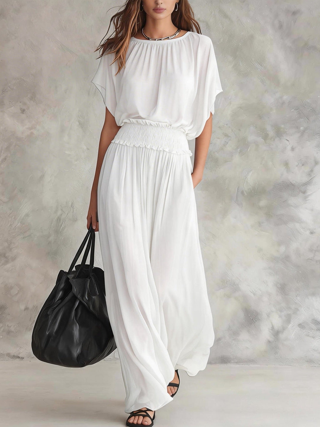 Eirlys | Women Smocked Wide Leg Jumpsuit