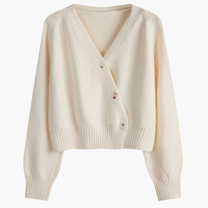 Cardigan Asymmetrical Cropped Knit