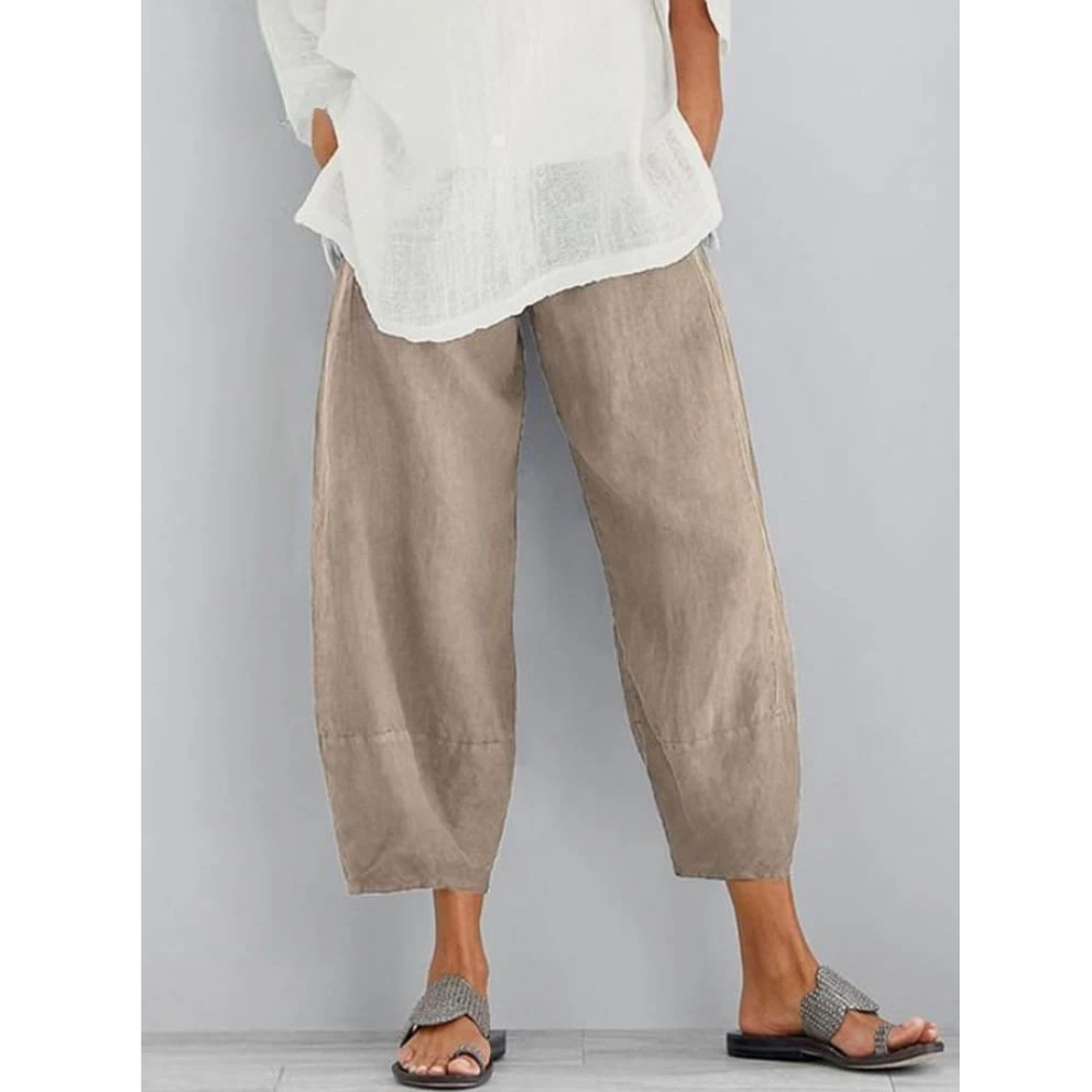 Stylish Linen Pants for Women with Plus Size Flowy Work Style