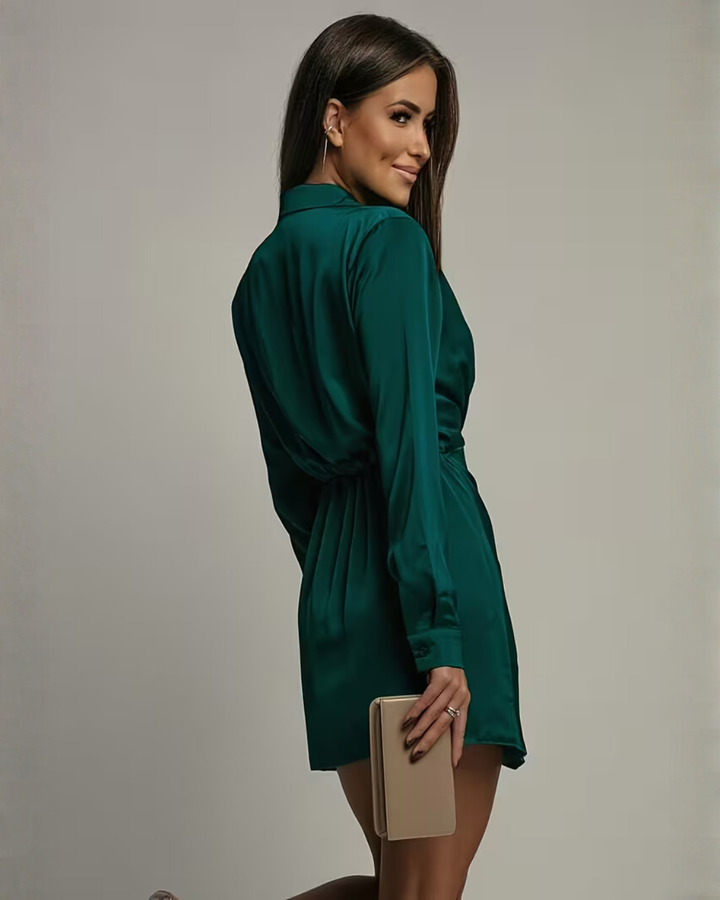 Sorcha | Women Satin Wrap Mini Dress