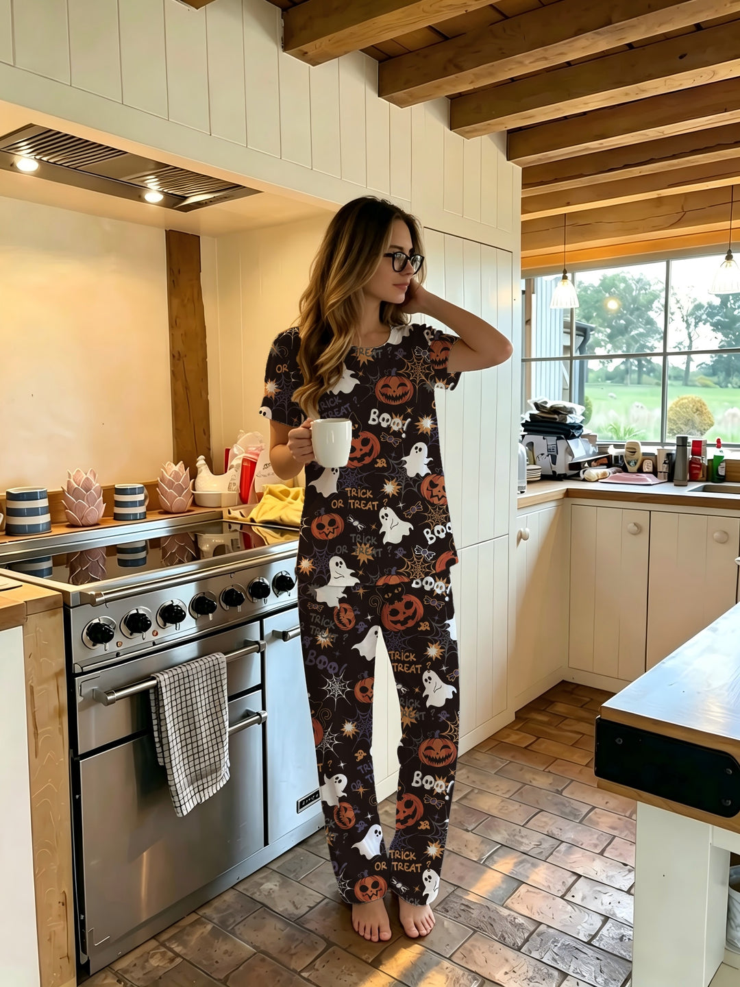 Wynn | Women's Halloween Cotton Pajama Set