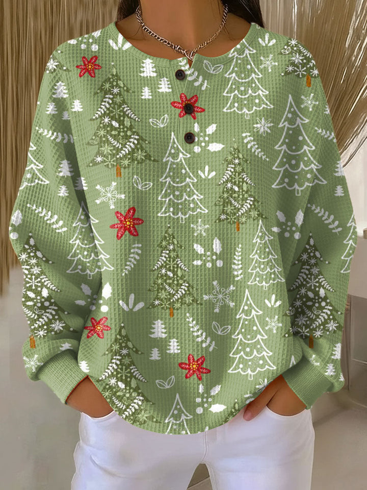 Beorhtwaru | Women Tree Motif Ugly Christmas Sweater