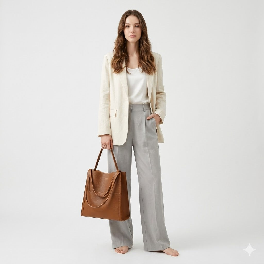 Bertrada | Women Structured Leather Tote Bag