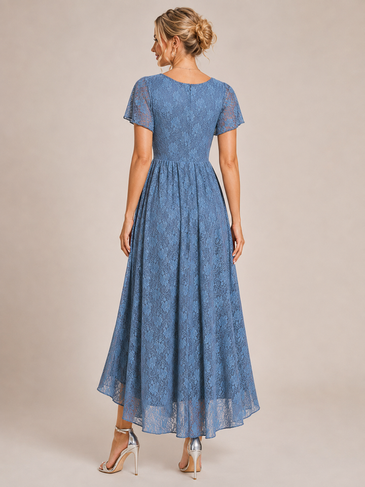 Pearl | Women's Floral V Neck Wrap Front Evening Gown