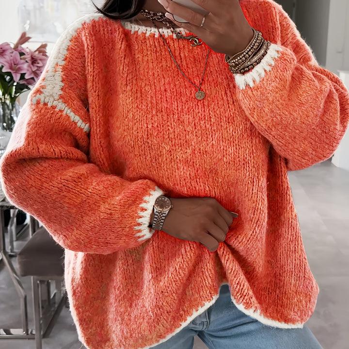 Ansley | Women Boat Neck Pullover Sweater