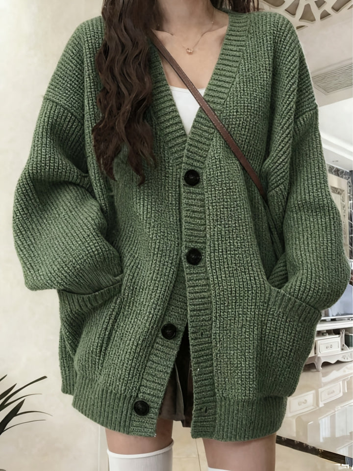 Cozy Fall Sweater Cardigan for Women with Cardigan V Neck Button