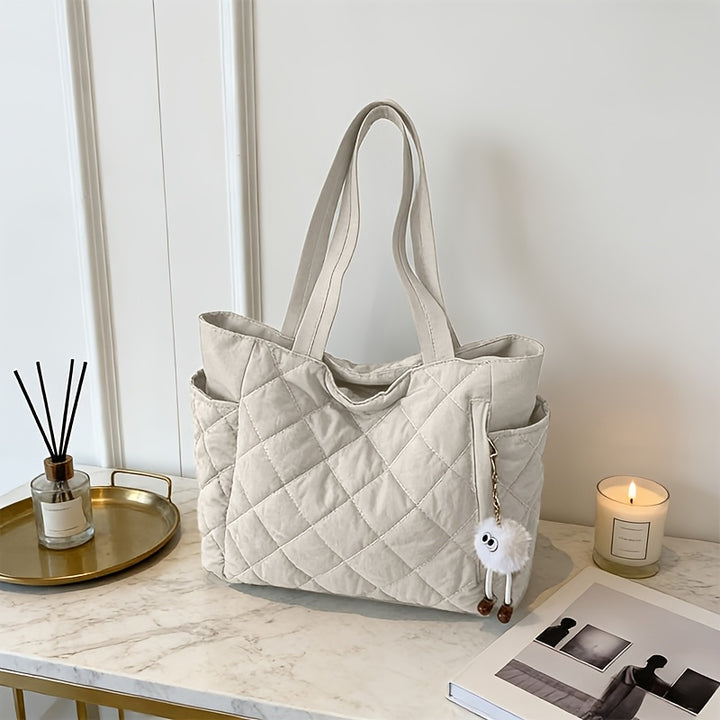 Werburga | Women Quilted Nylon Tote Bag