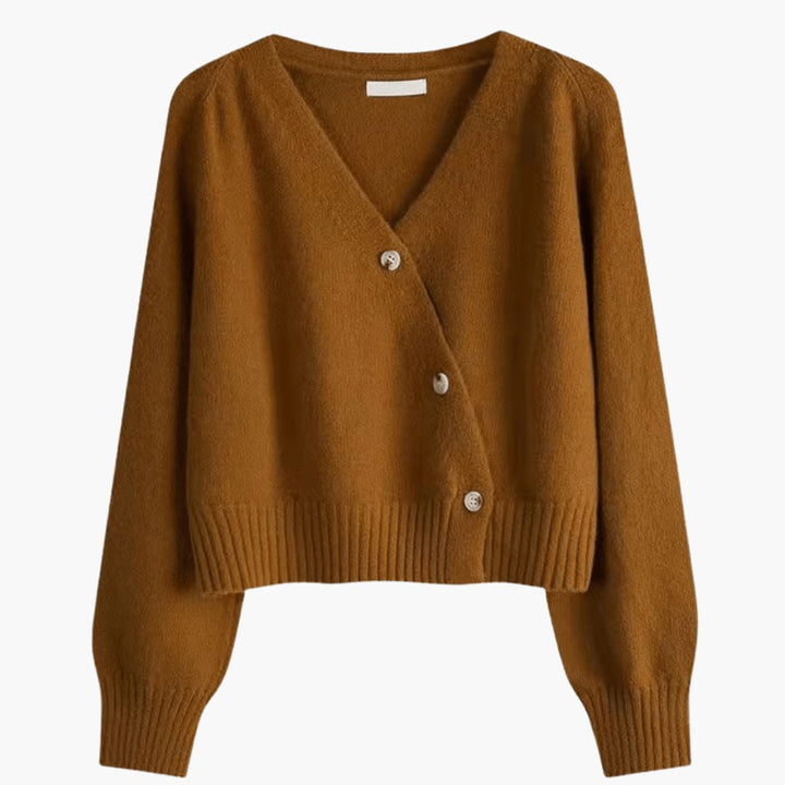 Cardigan Asymmetrical Cropped Knit