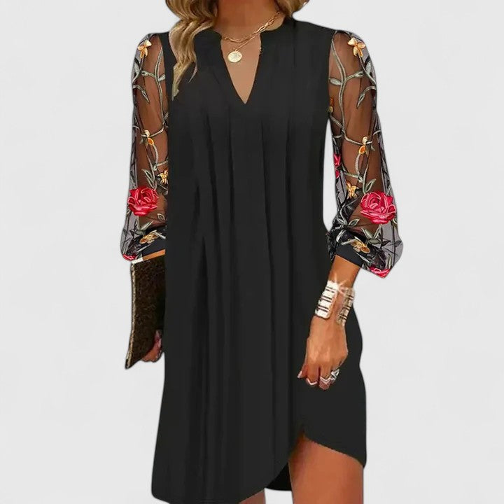 Klara | Women's Cocktail Embroidered Mini Dress