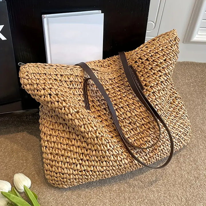 Walburga | Women Woven Straw Tote Bag