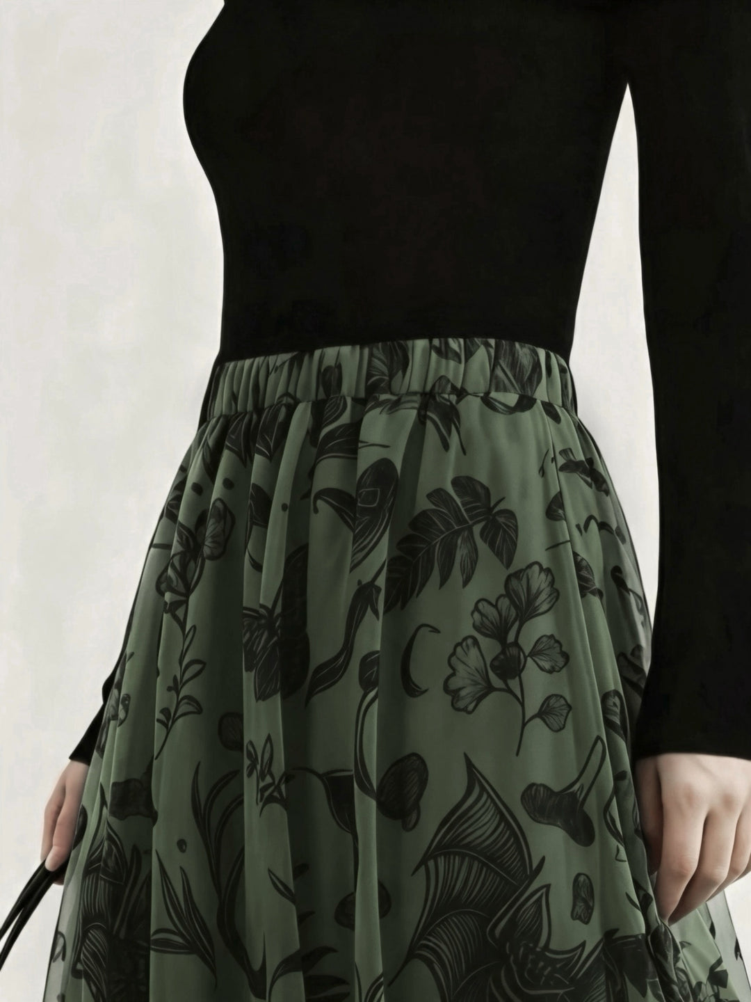 Saffron | Women's Plus Size Halloween Mesh Skull Print Dress