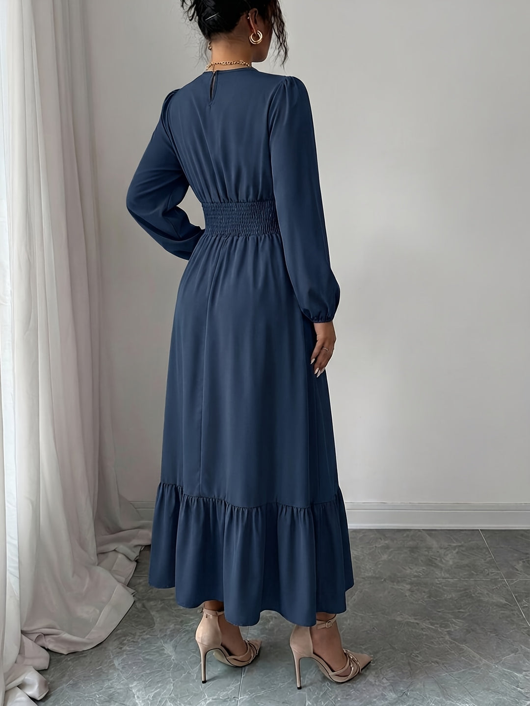 Esme | Women's Wedding Guest Smocked Maxi Dress