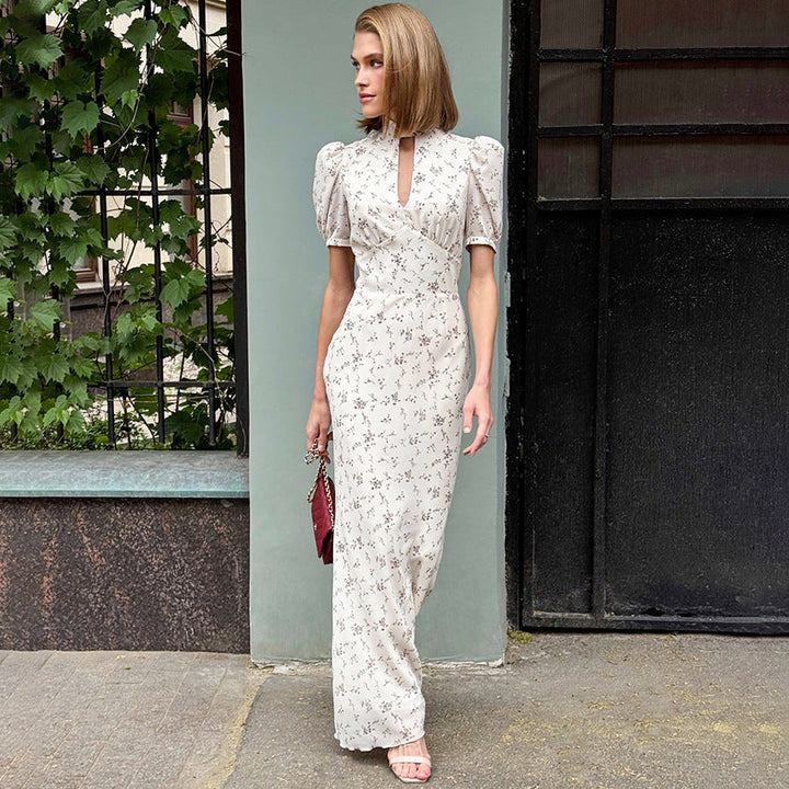 Faustina | Women Puff Sleeve Keyhole Race Day Dress