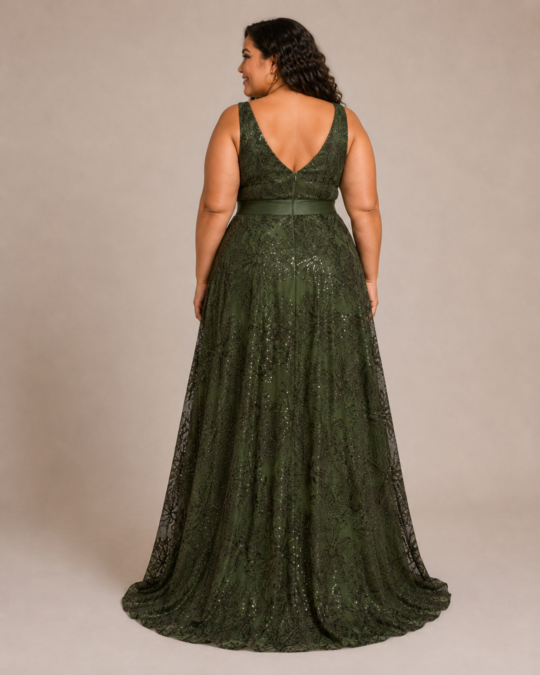 Mirae | Women's Floral Sequin Evening Gown