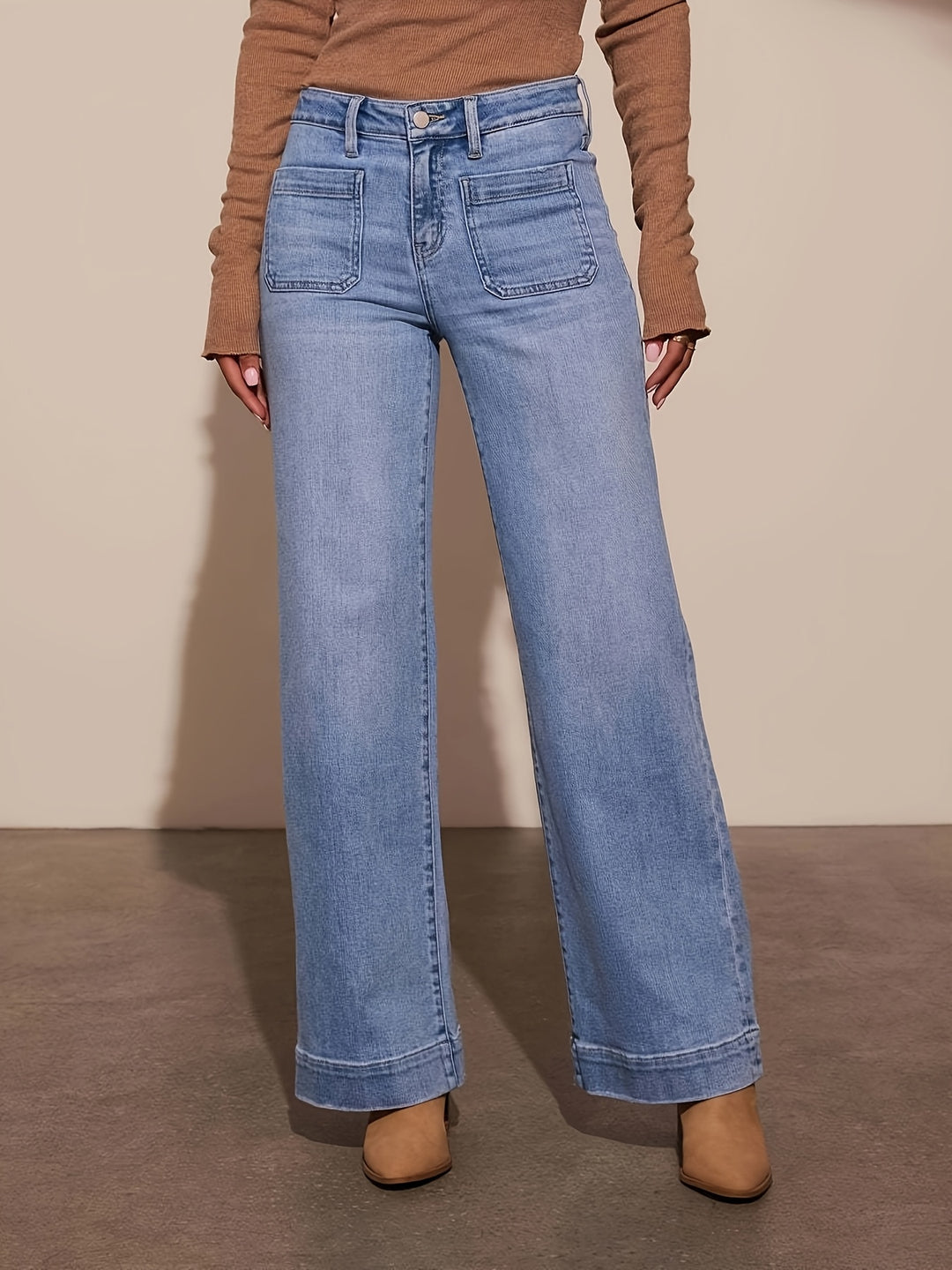 Raegan | Women's Denim Wide Leg Casual Relaxed Jeans