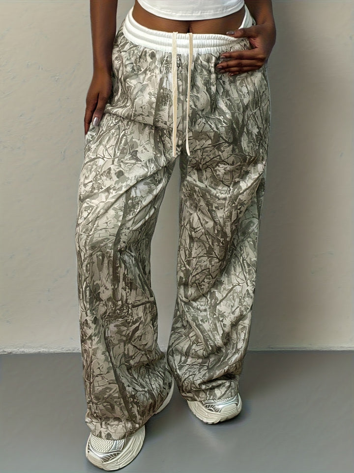 Stylish Camo Knit Pants for Women with Plus Size Style