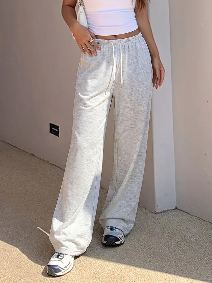 Stylish Black Knit Wide Leg Pants for Women with Flowy Casual Style