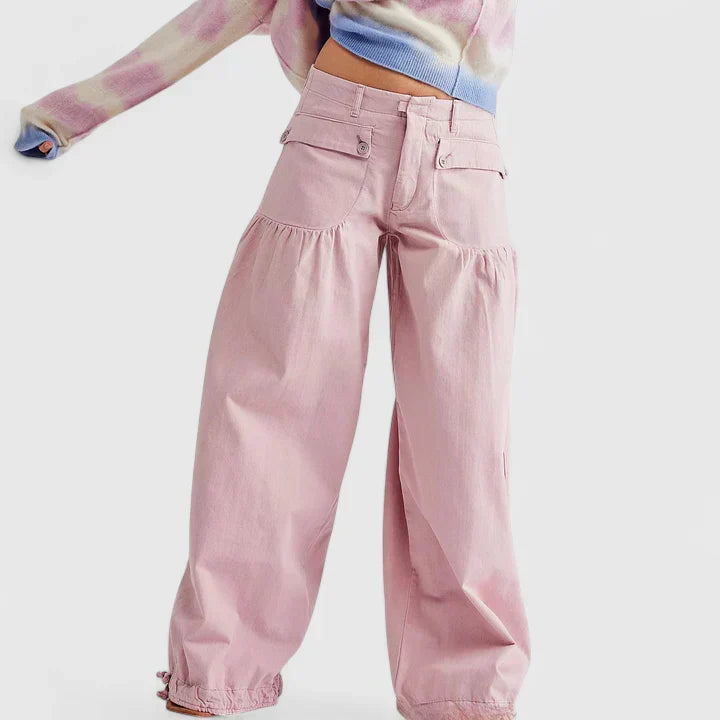 Dametta | Women Drawstring Barrel Jeans