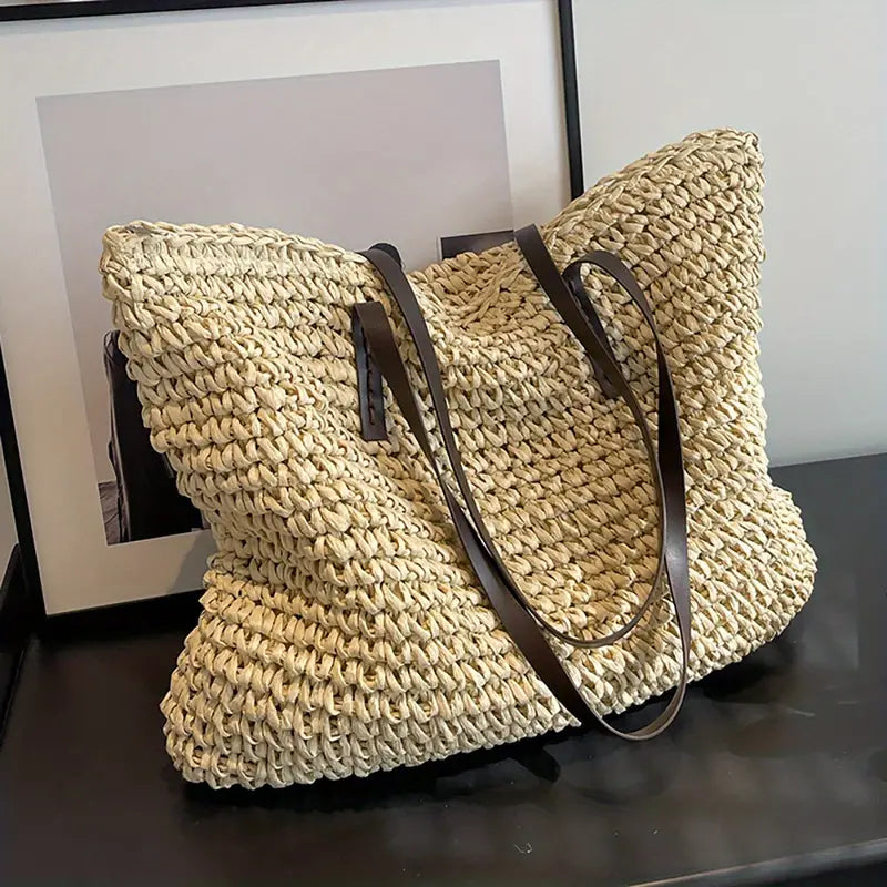 Walburga | Women Woven Straw Tote Bag
