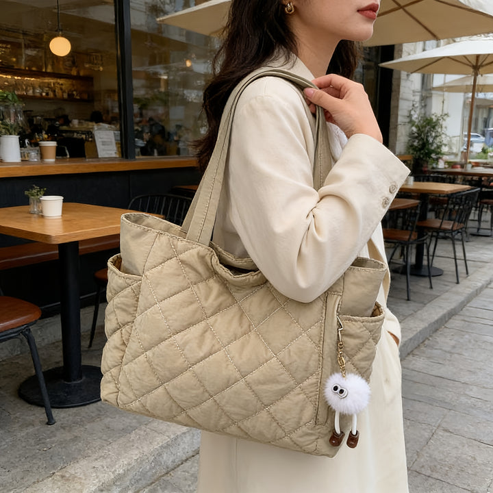 Werburga | Women Quilted Nylon Tote Bag