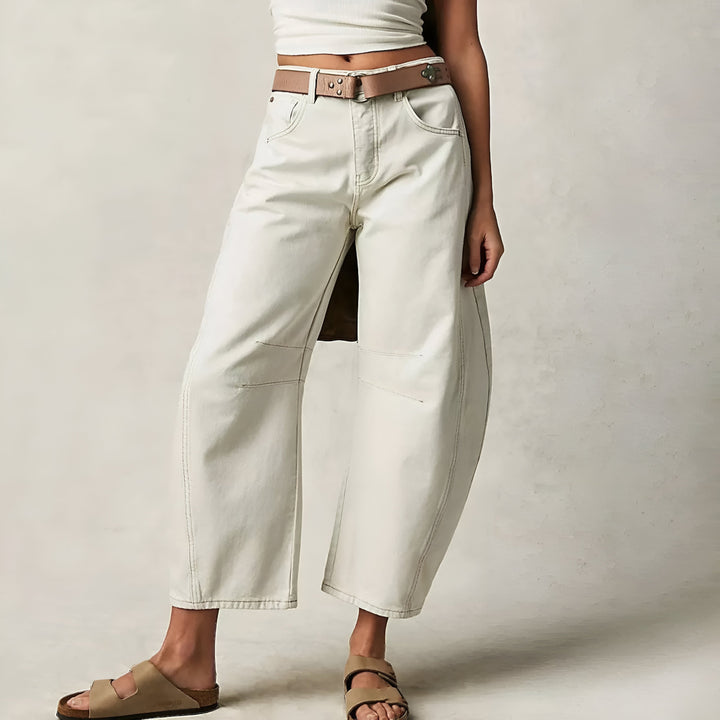 Stylish Denim Wide Leg Jeans for Women with Relaxed Fit Plus Size Flowy Casual Style