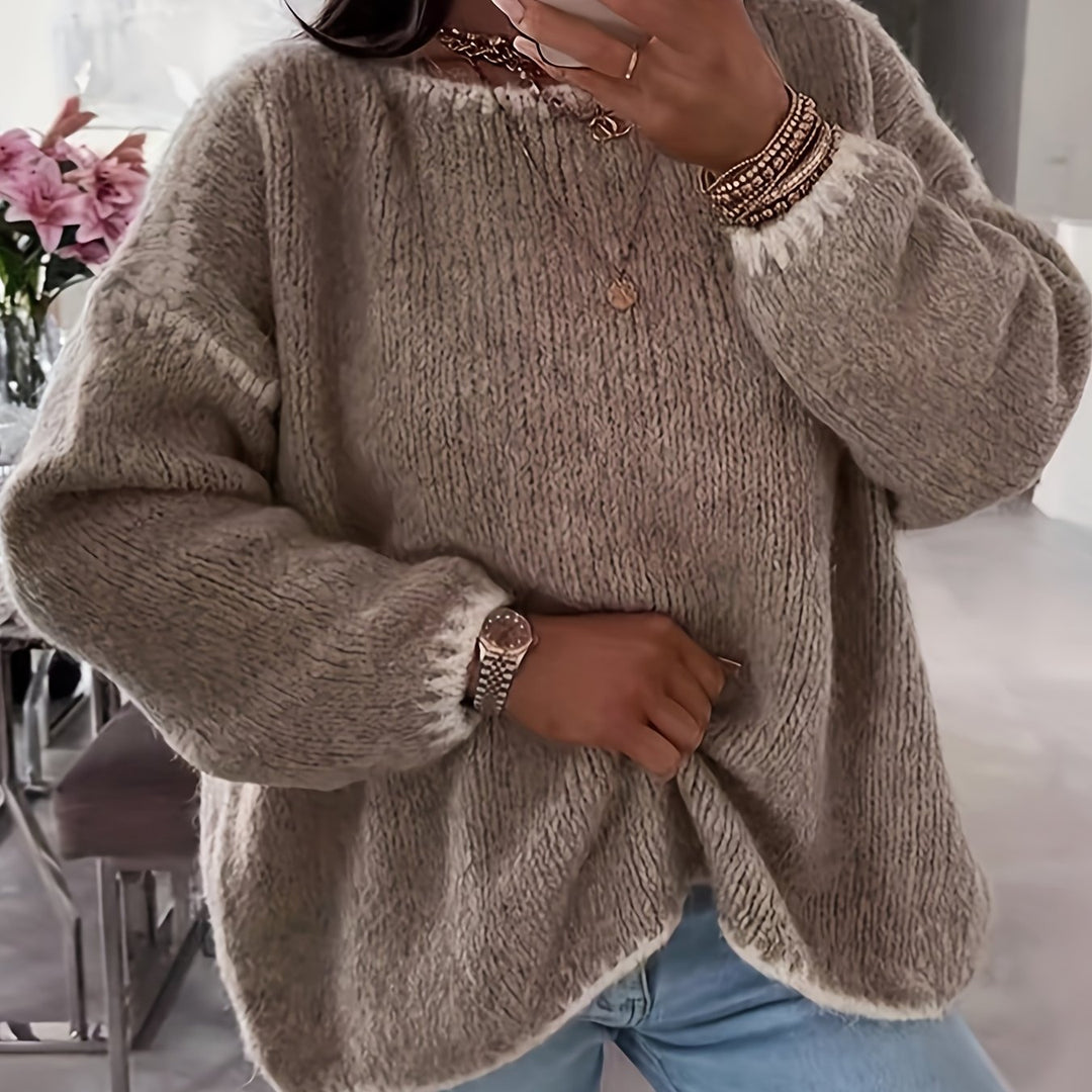 Ansley | Women Boat Neck Pullover Sweater