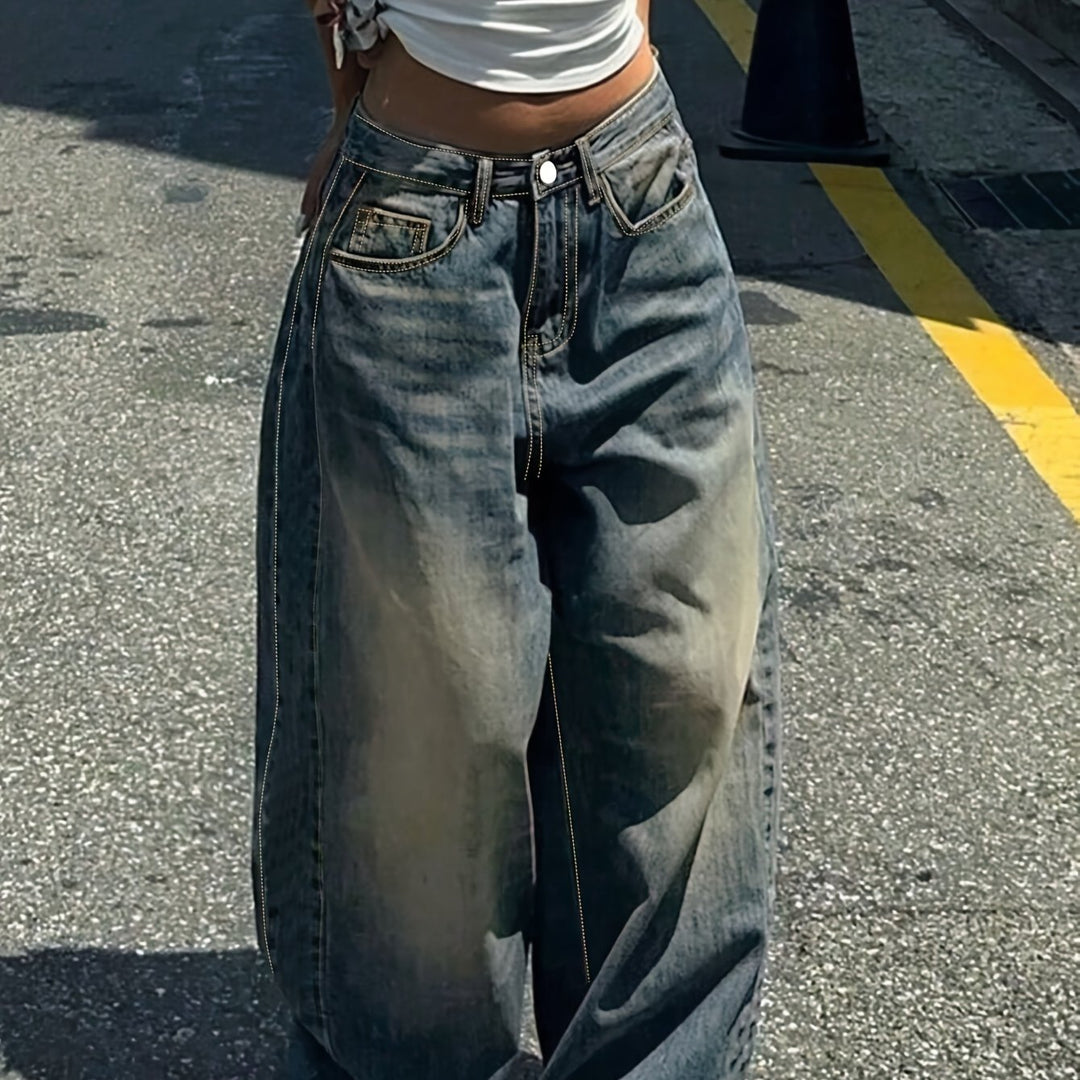 Devyn | Women's Denim Wide Leg Stretchy Casual Relaxed Jeans