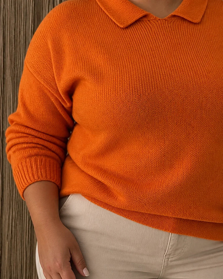 Aelwen | Women Point Collar Cardigan Sweater