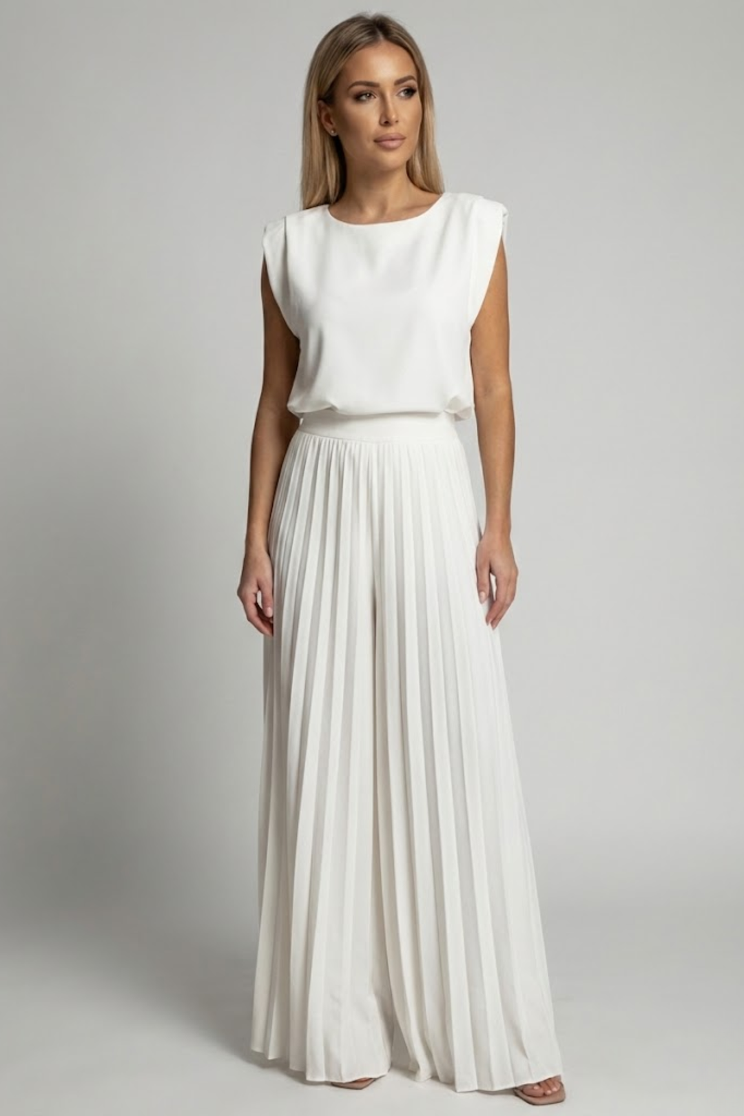 Muriel | Women Pleated Wide Leg Two Piece Set