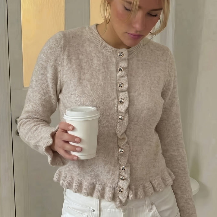 Sharon | Women's Knit Button Front Casual Cardigan