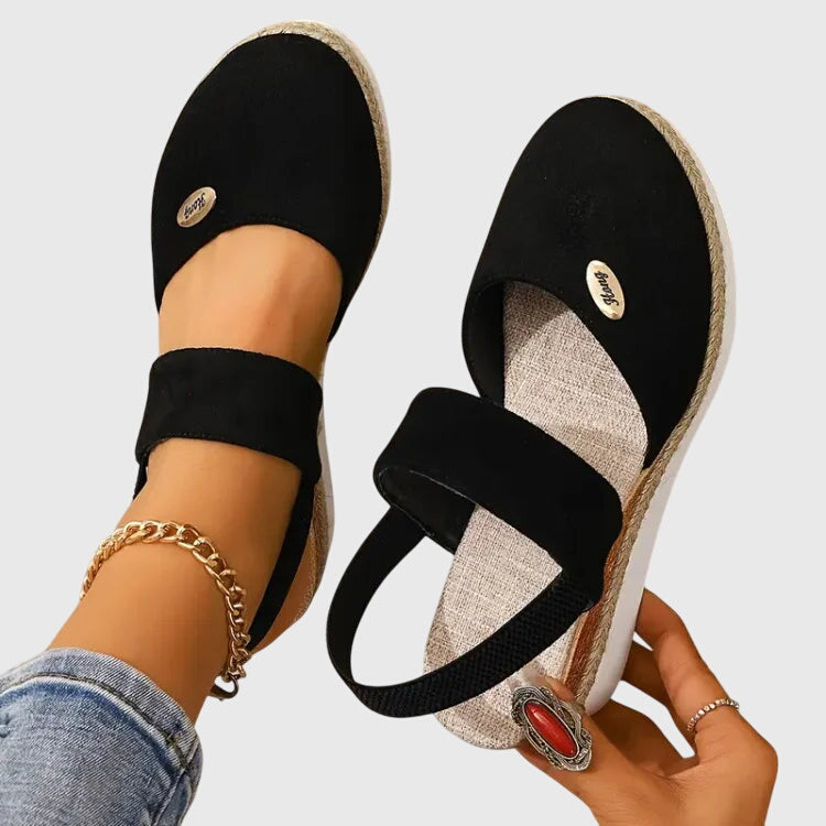 Magnolia | Women's Beaded Stretchy Vacation Cushioned Ankle Strap Sandals