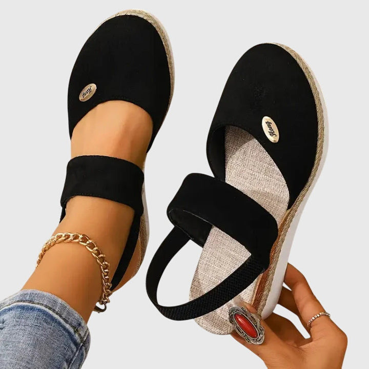 Magnolia | Women's Beaded Stretchy Vacation Cushioned Ankle Strap Sandals