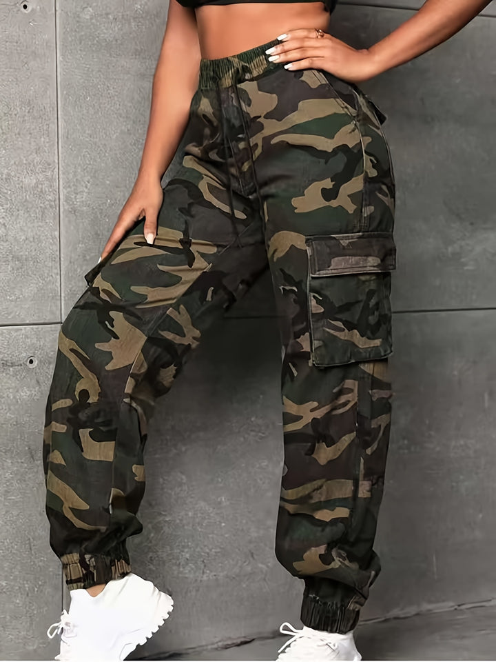 Stylish Camo Cargo Pants for Women with Plus Size Cute Casual Style