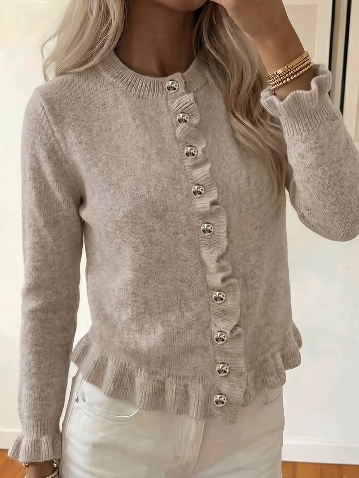 Sharon | Women's Knit Button Front Casual Cardigan