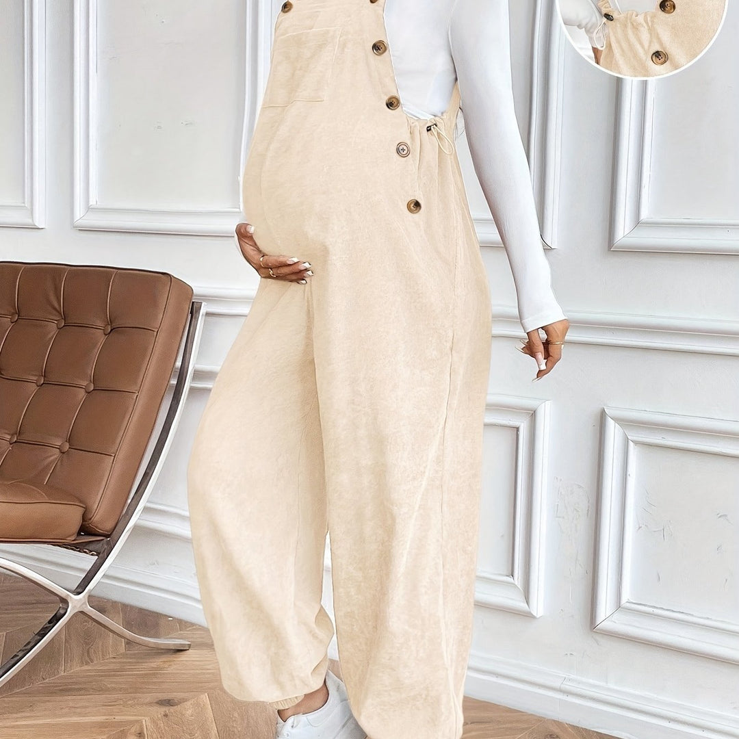 Alice | Women's Corduroy Square Neck Sleeveless Casual Overalls