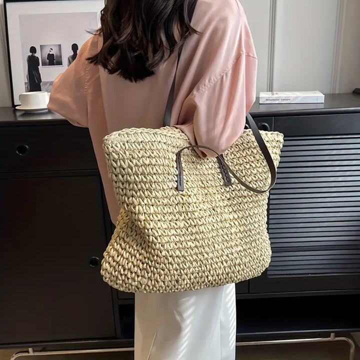 Walburga | Women Woven Straw Tote Bag