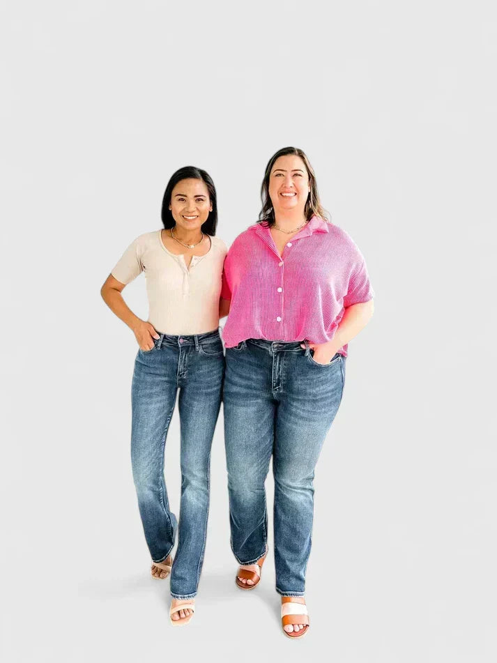 Plesance | Women High Waist Flare Jeans