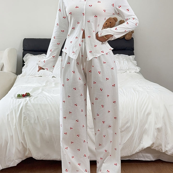 Jimena | Women's Cotton Button Front Casual Pajama Set