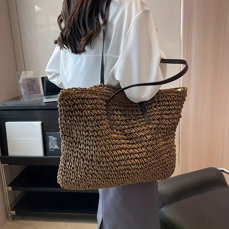 Walburga | Women Woven Straw Tote Bag